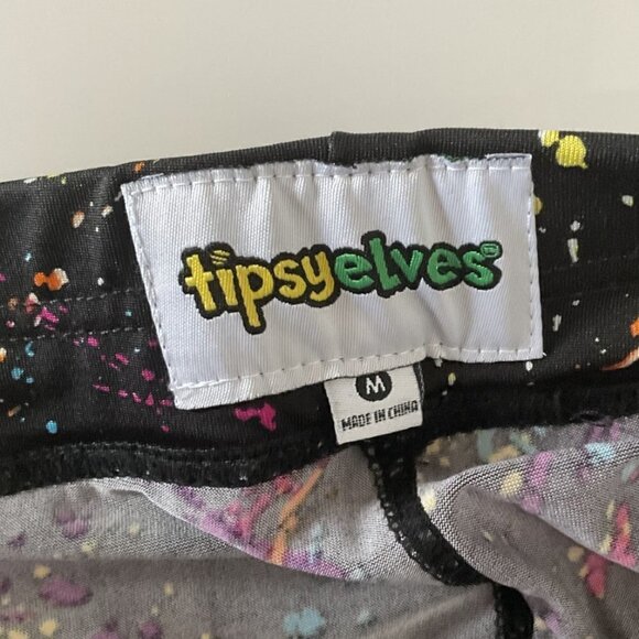 TIPSY ELVES PAINT SPLATTER  LEGGINGS LIKE NEW - Picture 8 of 12